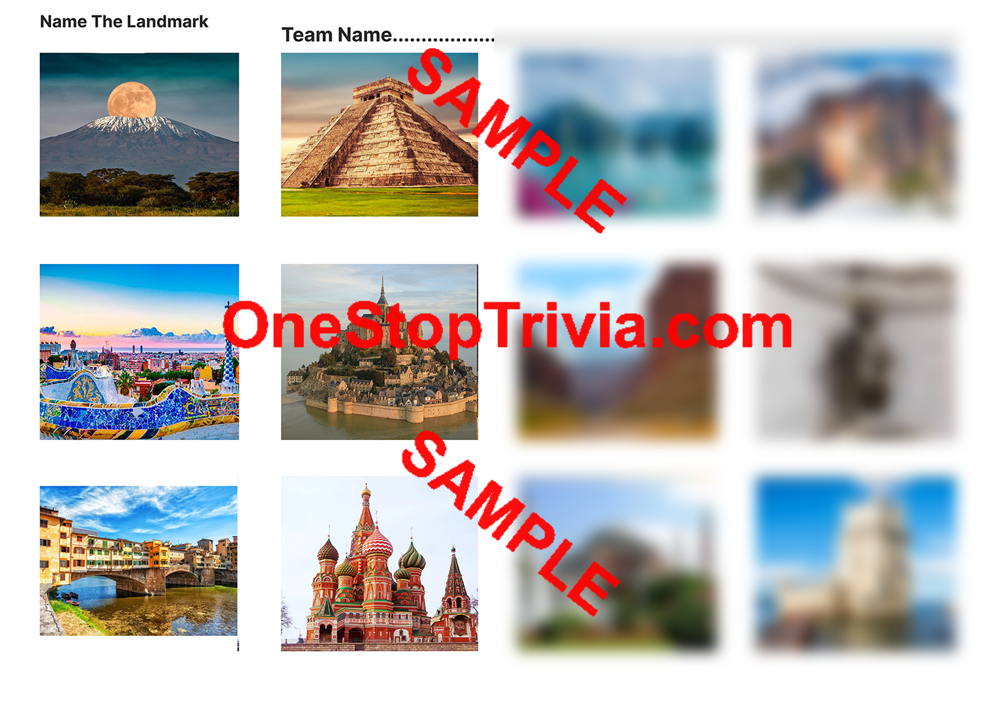 Quiz watermarked image preview